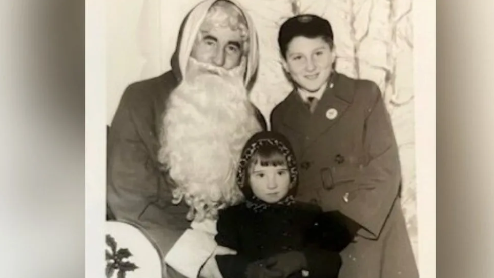 Colin Chinnock with father Christmas