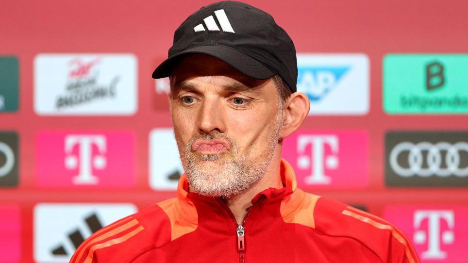 Thomas Tuchel looks pensive