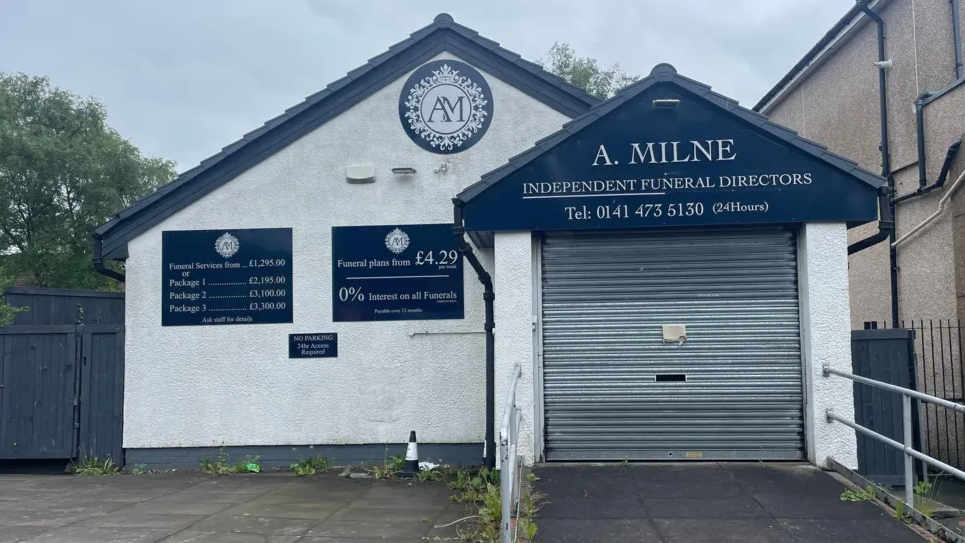 Exterior of A Milne funeral directors