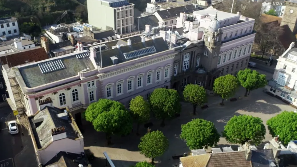 Government building in St Helier aerial