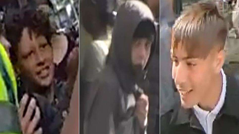 CCTV of three men police want to speak to