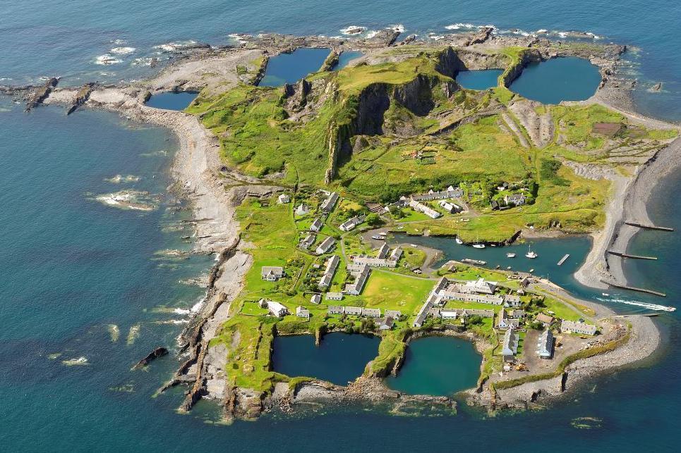 An aerial view of Easdale