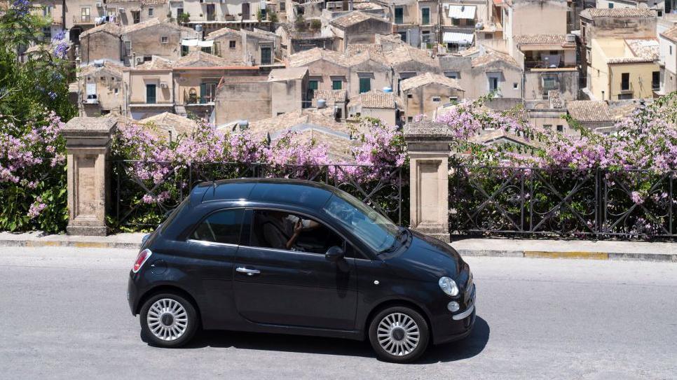 A Fiat 500 in Sicily