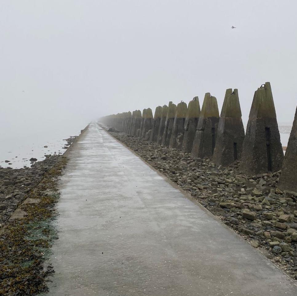 A line of war-time submarine defences