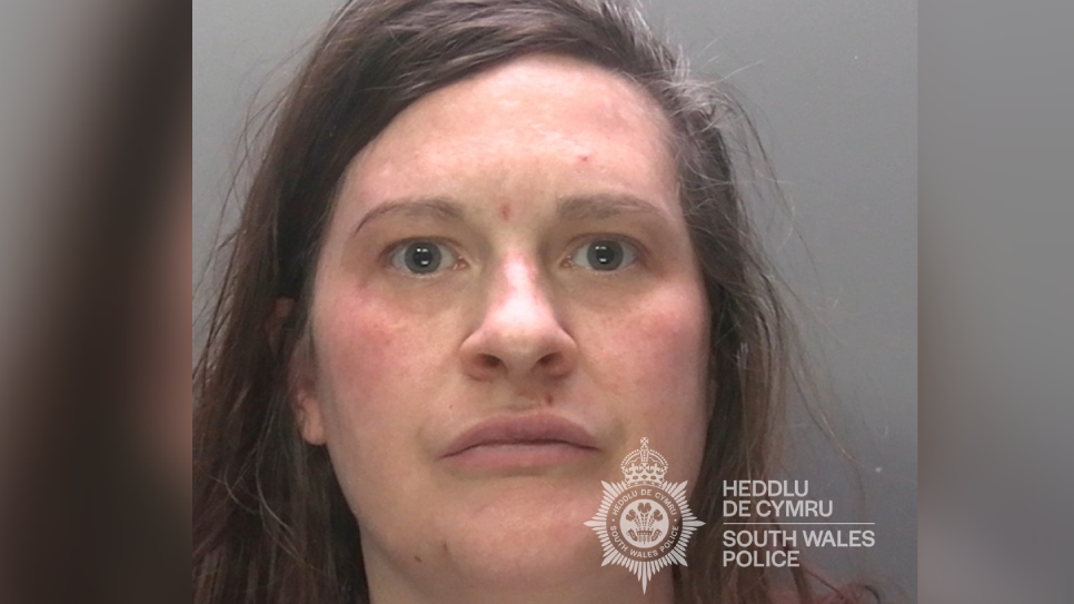 A mugshot of a woman with messy brown hair. She is looking at the camera with a neutral expression.