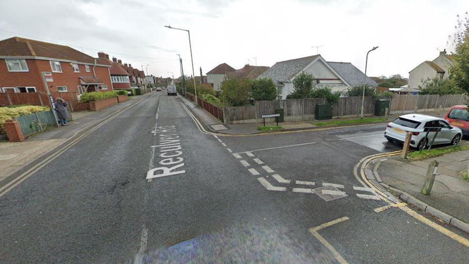 Google map image of the junction between Reculver Road and Terminus Drive in Herne Bay