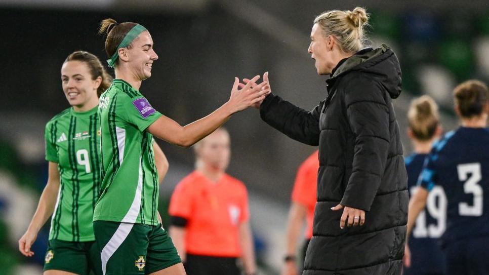 Tanya Oxtoby with Northern Ireland