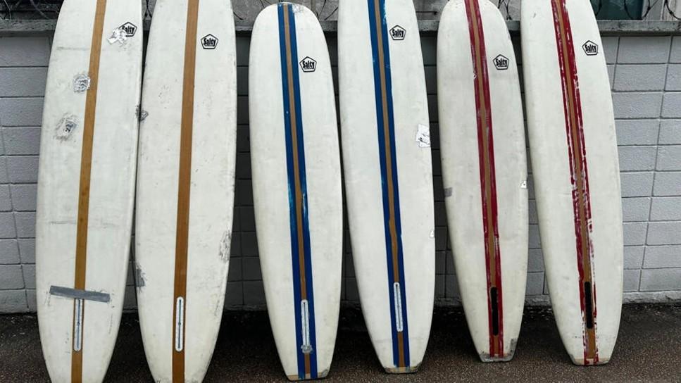 Photo provided by Uruguay's Ministry of the Interior showing the surfboards seized