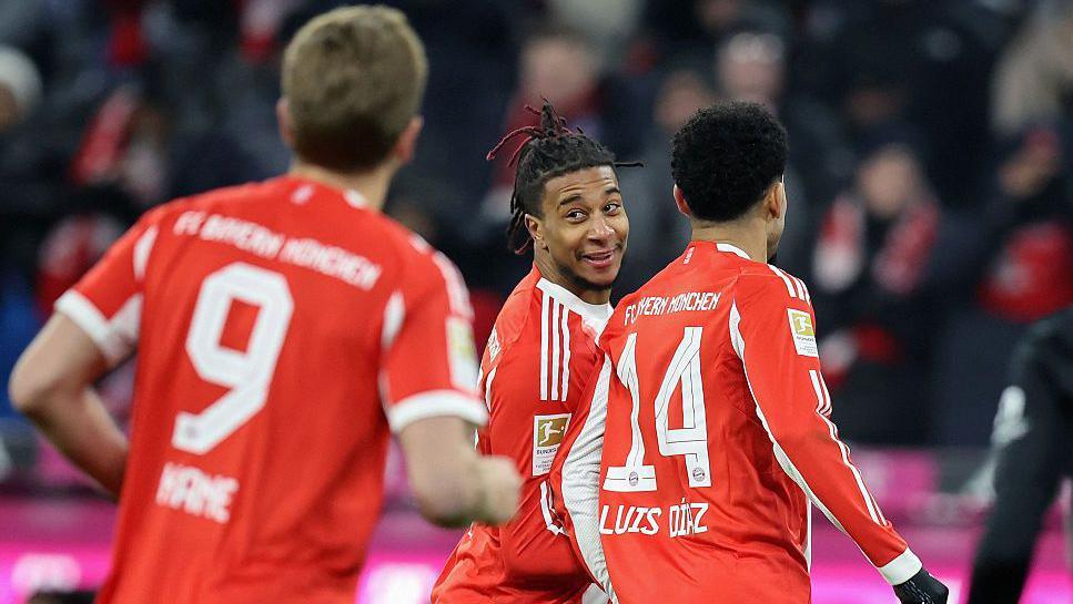 Kane, Olise and Diaz of Bayern Munich 
