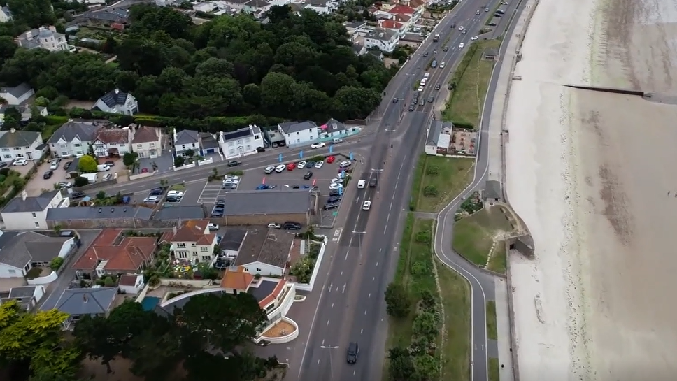 Aerial of St Lawrence roads