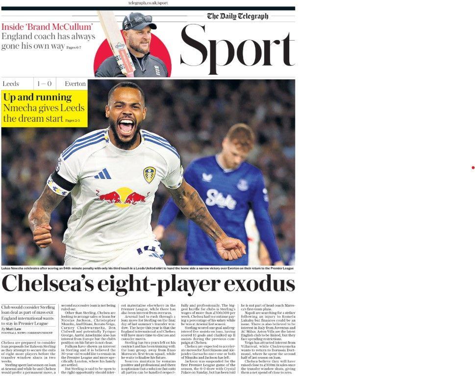 Telegraph back page