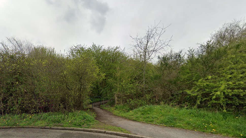 A view of the footpath in Mansfield where the man was found