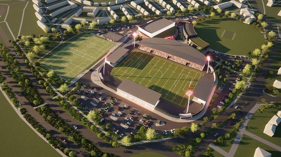 Artist's impression of the new stadium complex