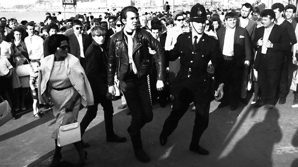 Youths arrested by police in Margate May 1964