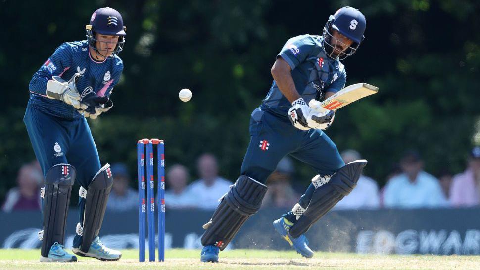 Middlesex wicketkeeper Jack Davies and Northamptonshire's Saif Zaib