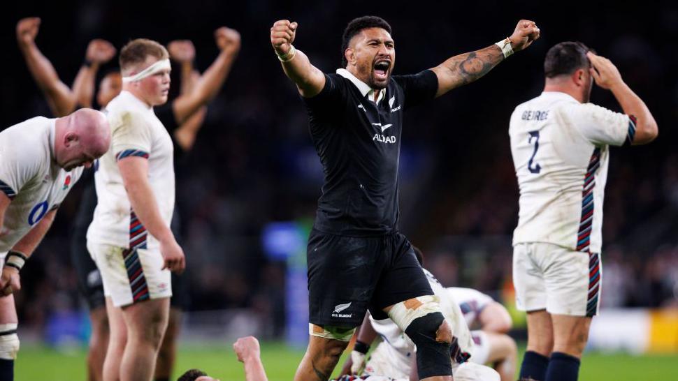 Ardie Savea celebrates