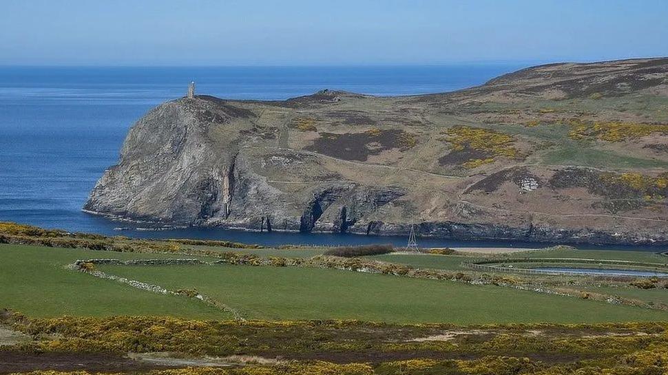 The Bradda Head headland on a sunny day