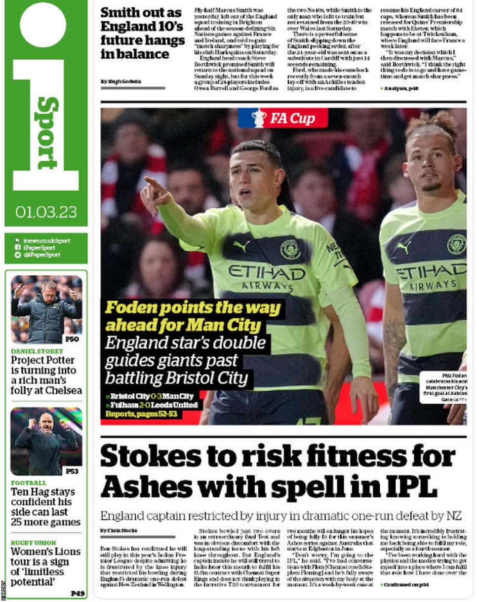 i sport on 1 March 2023