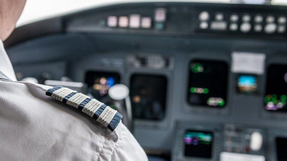 pilot in cockpit