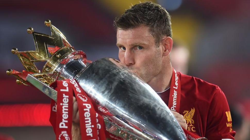 James Milner with Premier League trophy