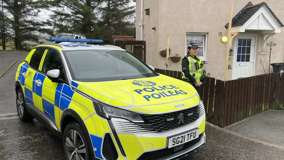 Outside Mr Kowbel's house in Galashiels