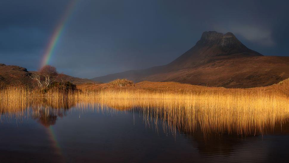 Rainbow at Stac Pollaidh