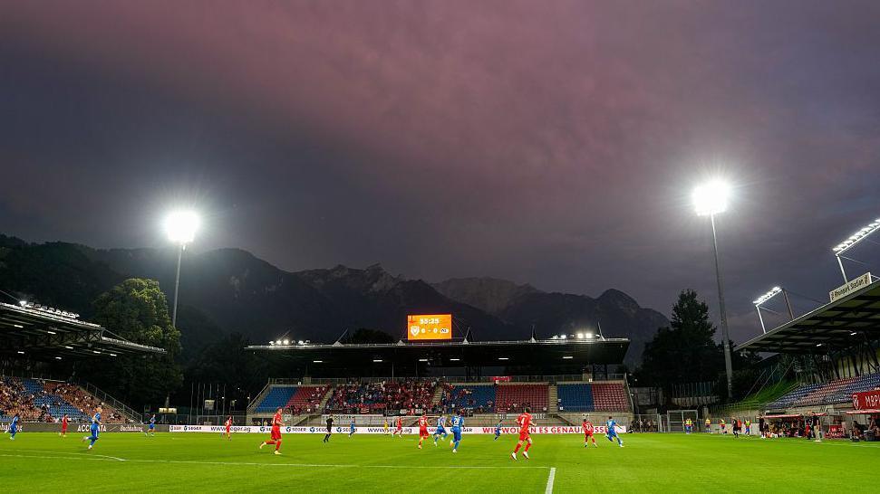 Rheinpark Stadion during an FC Vaduz match