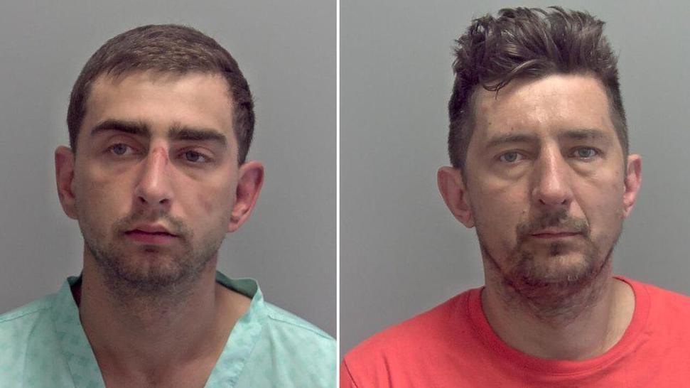 Thomaz Urbaniak and Marcin Jablonski in police "mug shots"