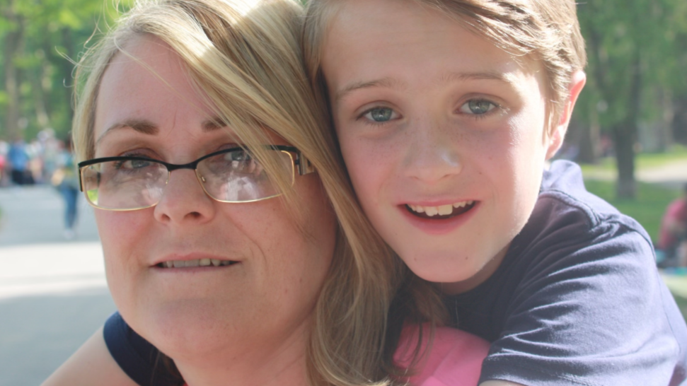 Ben with his mum, Samantha