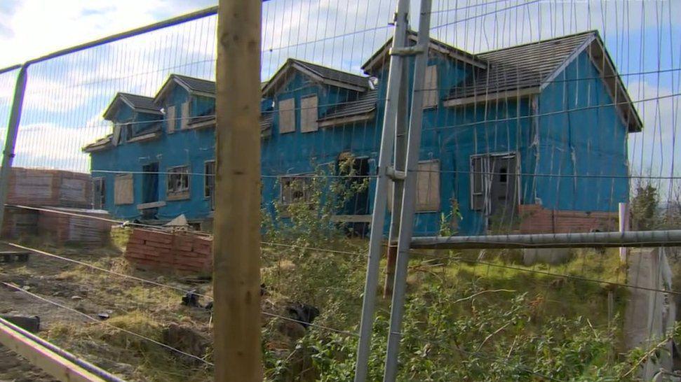 unfinished development at dunfield terrace in derry