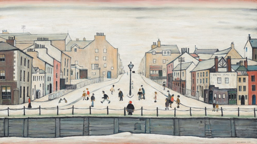 The painting of Senhouse Street in Maryport, Cumbria, by LS Lowry 