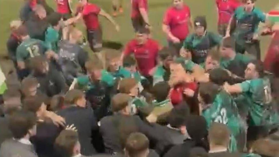 Fideo o gyfryngau cymdeithasol yn dangos yr ymladd