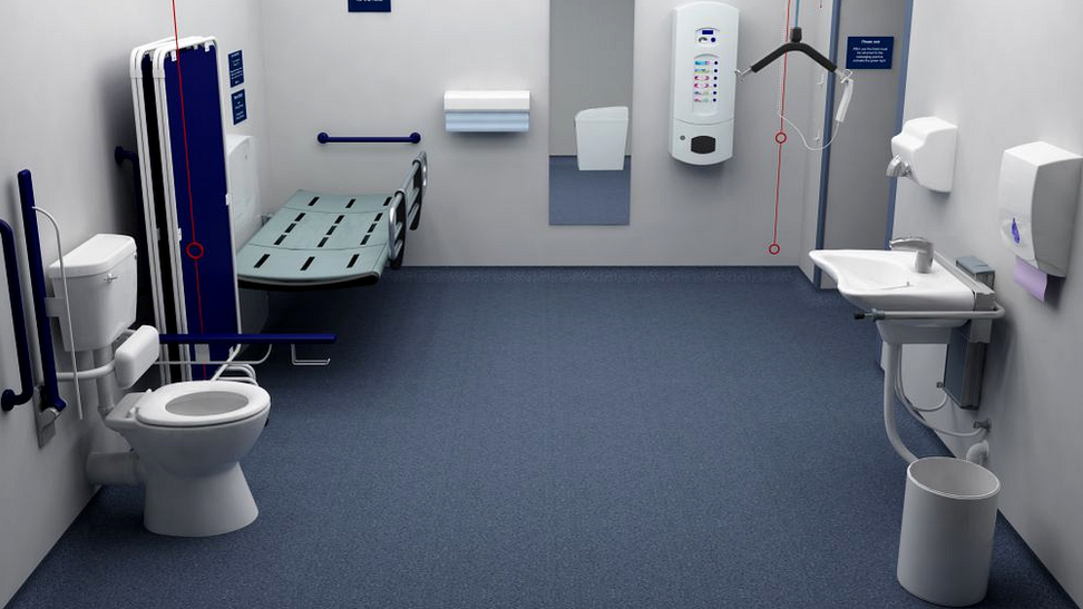 Interior of a changing places toilet facility