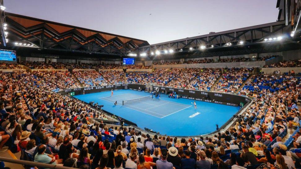 A general view of the Margaret Court Arena at the Australian Open