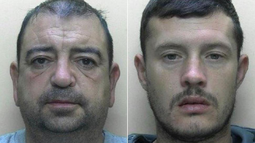 Two mugshots of men alongside each other. Jon Williams is on the left and Peter Godfrey is on the right