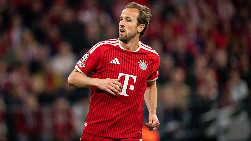 Harry Kane during the Champions League semi-final second leg between Bayern Munich and Paris St-Germain