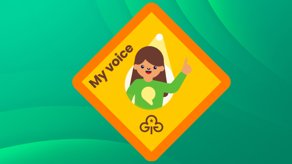 My voice badge.