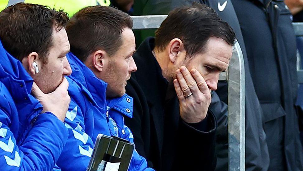 Coventry City boss Frank Lampard looking dejected during 4-1 loss to Portsmouth