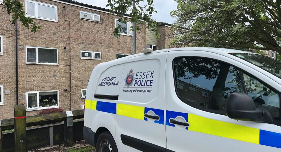 Police car parked outside property in Colchester