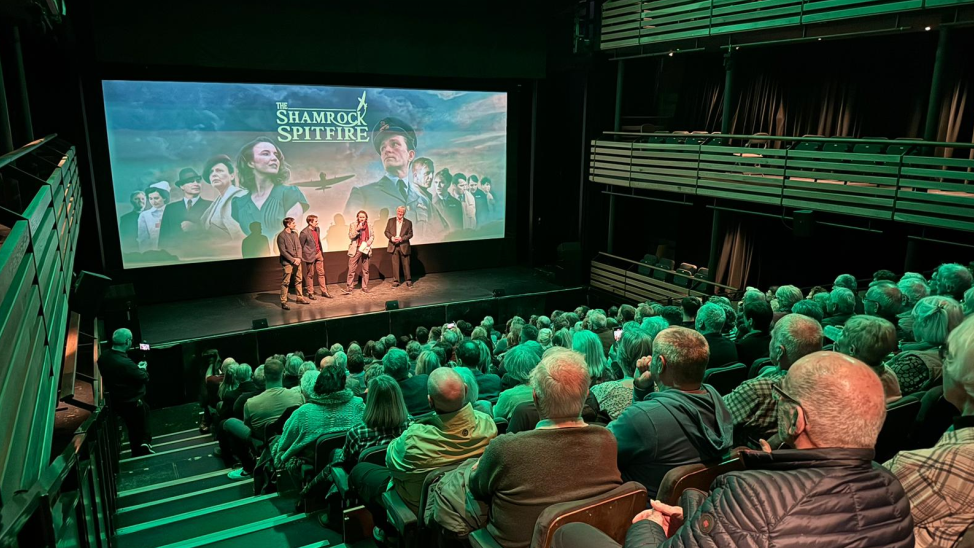 A packed auditorium at the theatre's screening of The Shamrock Spitfire