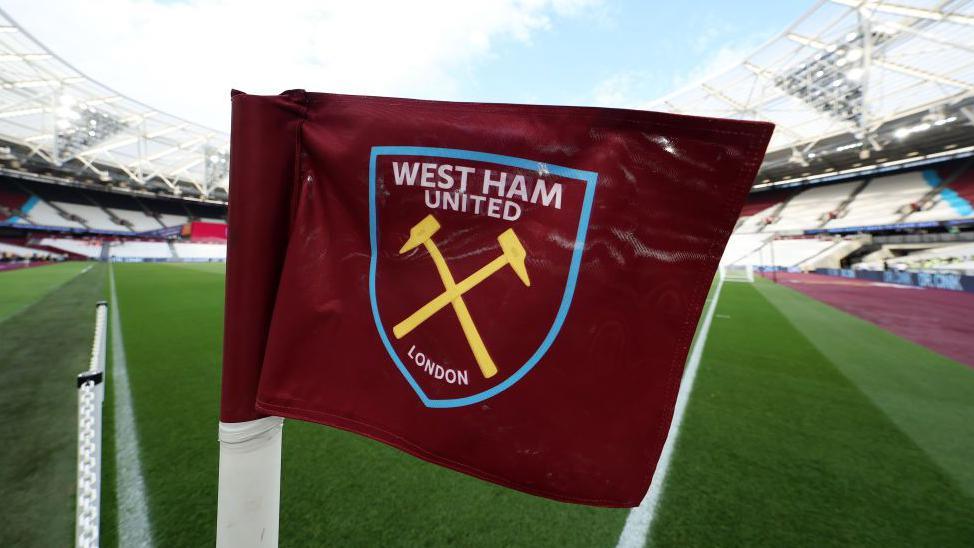West Ham corner flag at London Stadium