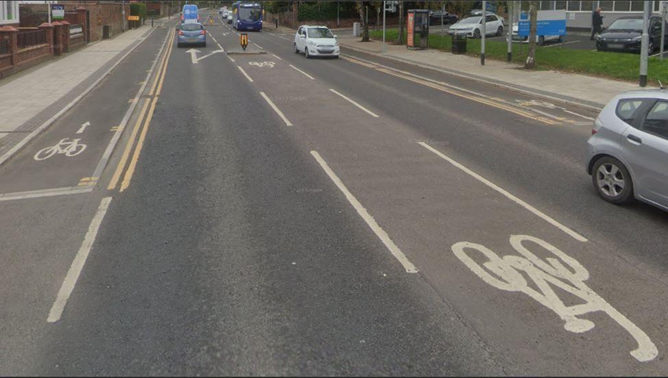 A picture of cycle lanes in Darlington 