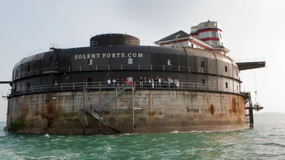 No Man's Fort - a round floating fort on the sea