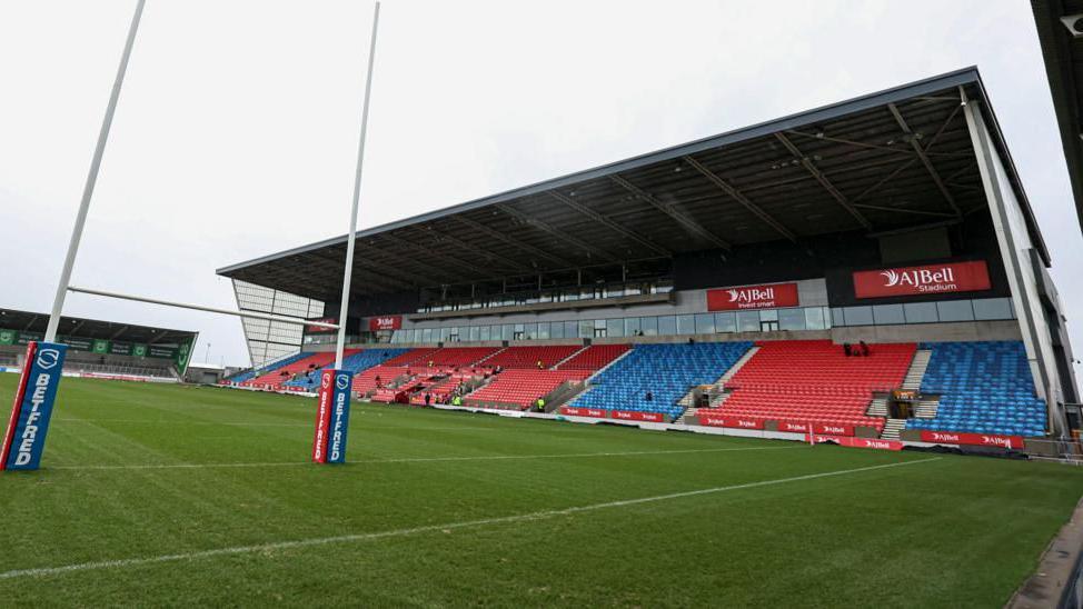 Salford's CorpAcq Stadium home last season