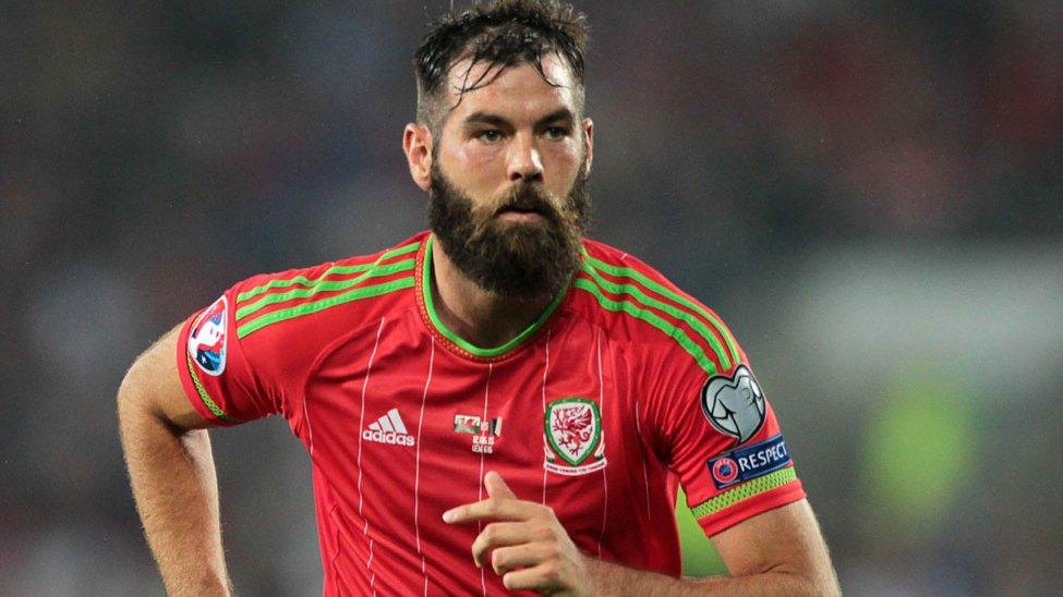 Joe Ledley in action for Wales