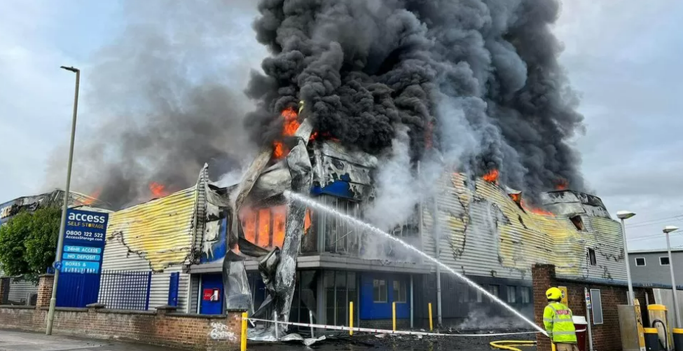 Byfleet storage unit fire