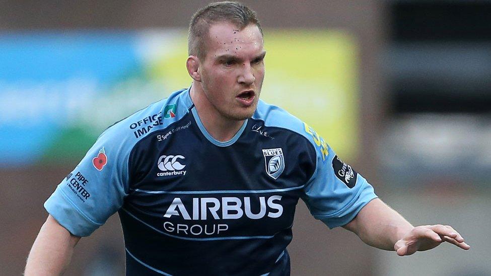 Gethin Jenkins in Blues action