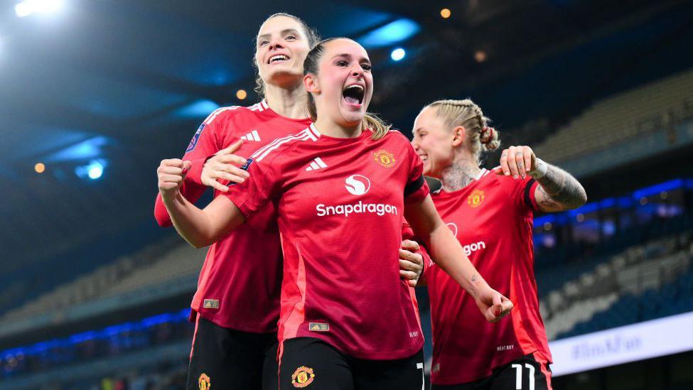 Manchester United's Ella Toone celebrates scoring a goal