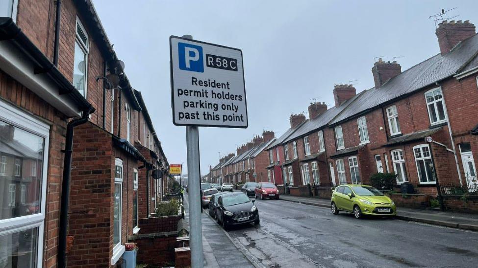 Google Street View image of a street in York