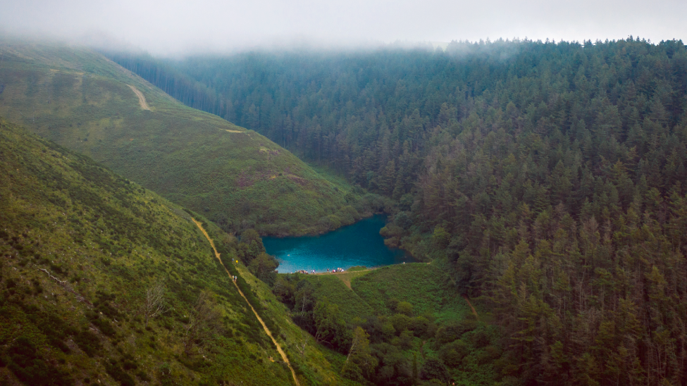 Aerial view of Brombil Reservoir